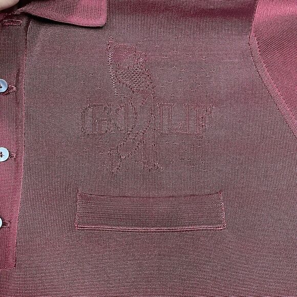 VTG Mondagut Paris Polo Shirt Mens XL Red Golf Embroidered Made in France - Picture 3 of 8